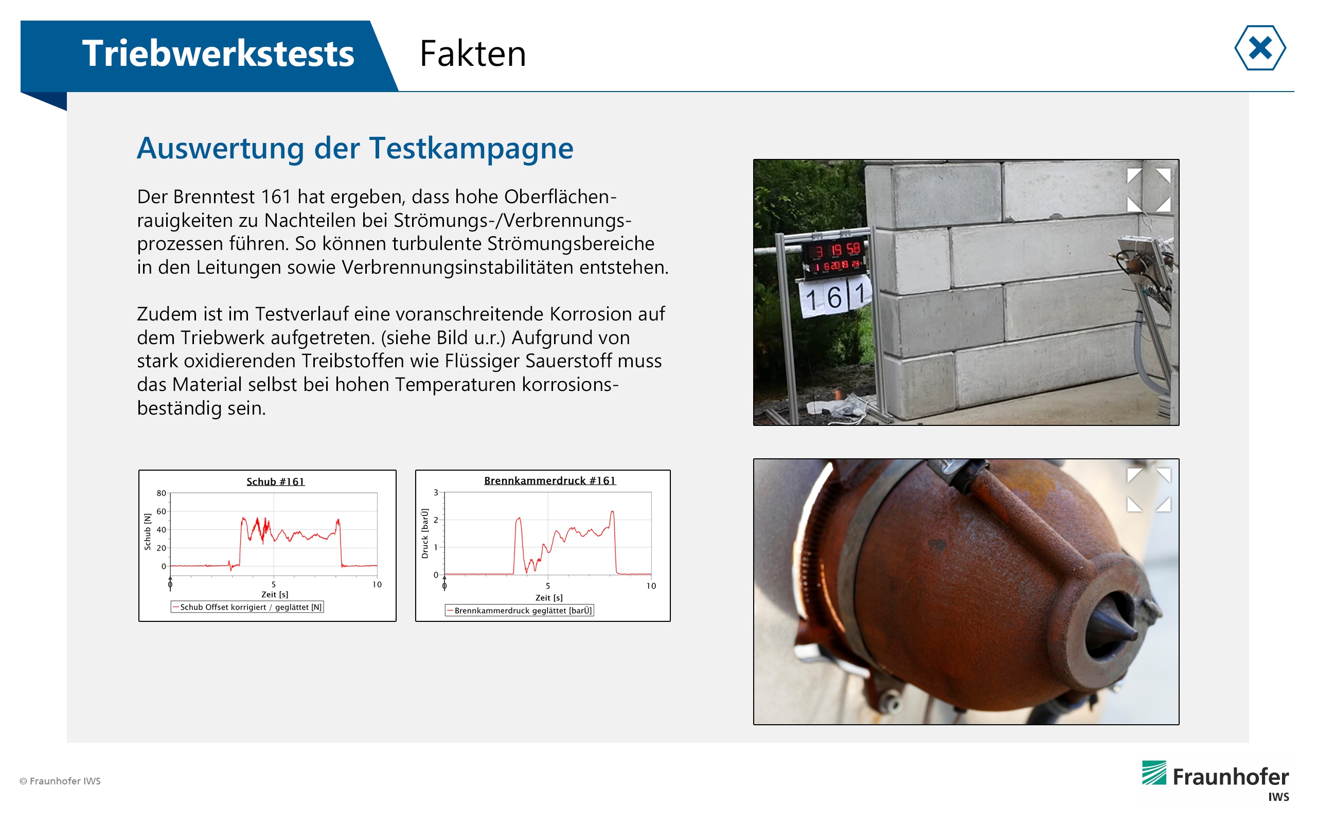 Fraunhofer IWS – Aerospike AR-App Infofolie Triebwerkstests Fakten